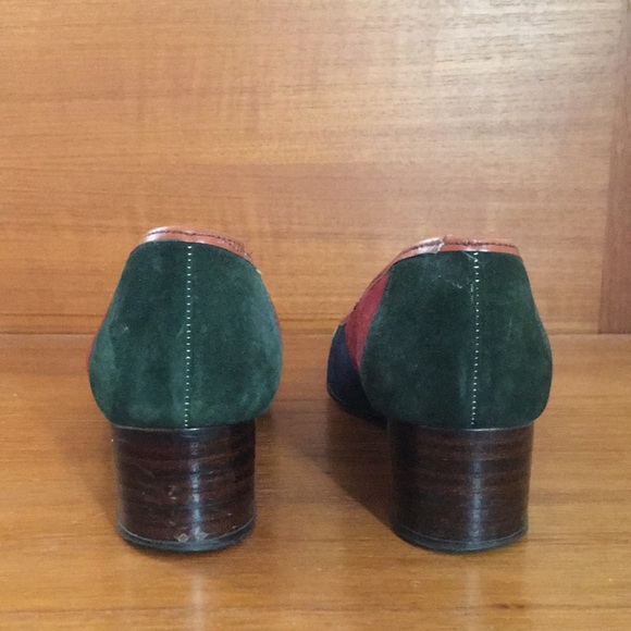 VINTAGE NATURALIZER SUEDE PATCH WORK LOW HEEL SIZE 5.5 - Picture 4 of 10